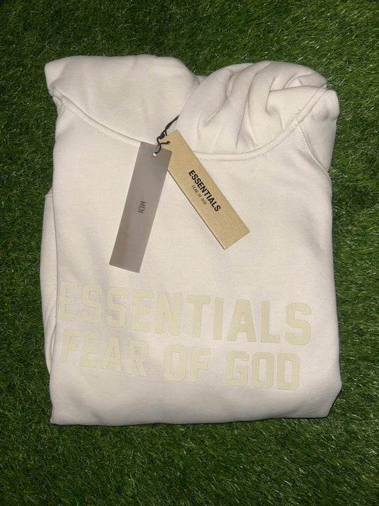 NEW W TAGS FOG ESSENTIALS HOODIE CREAM